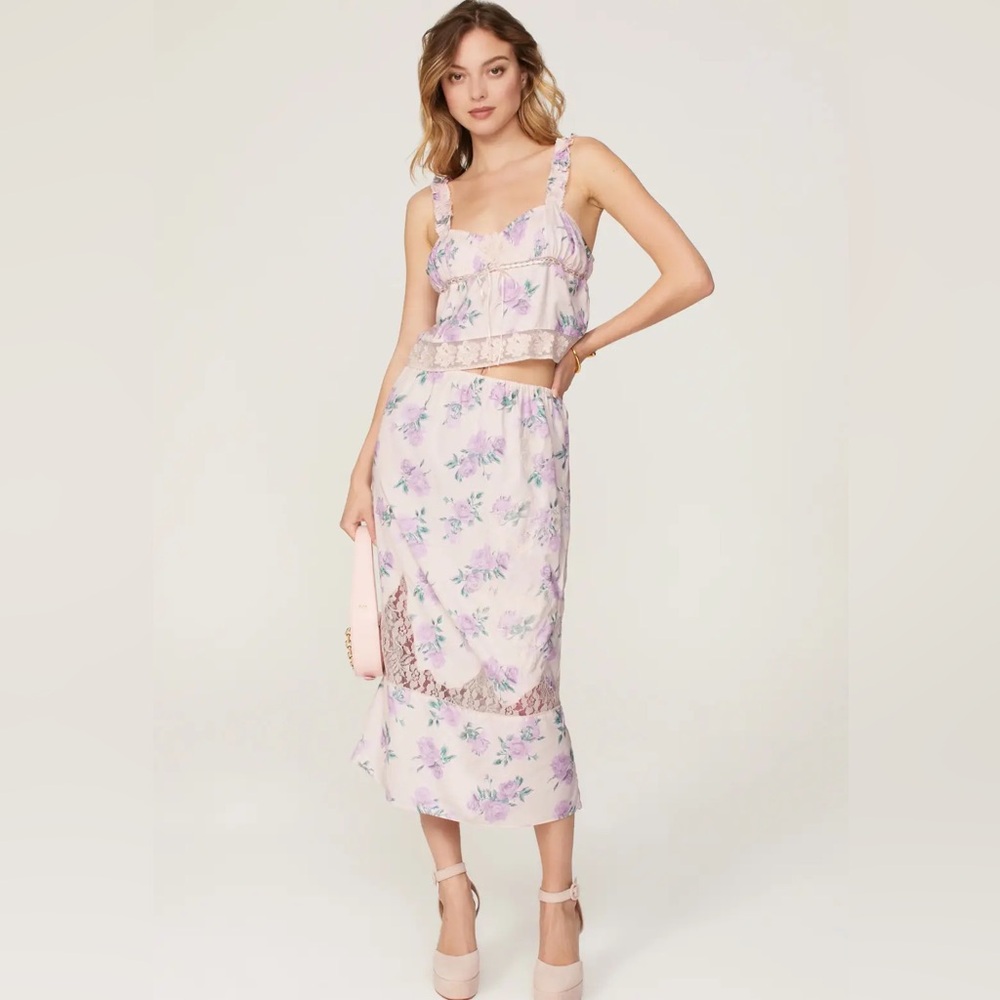 LoveShackFancy Fayette midi skirt